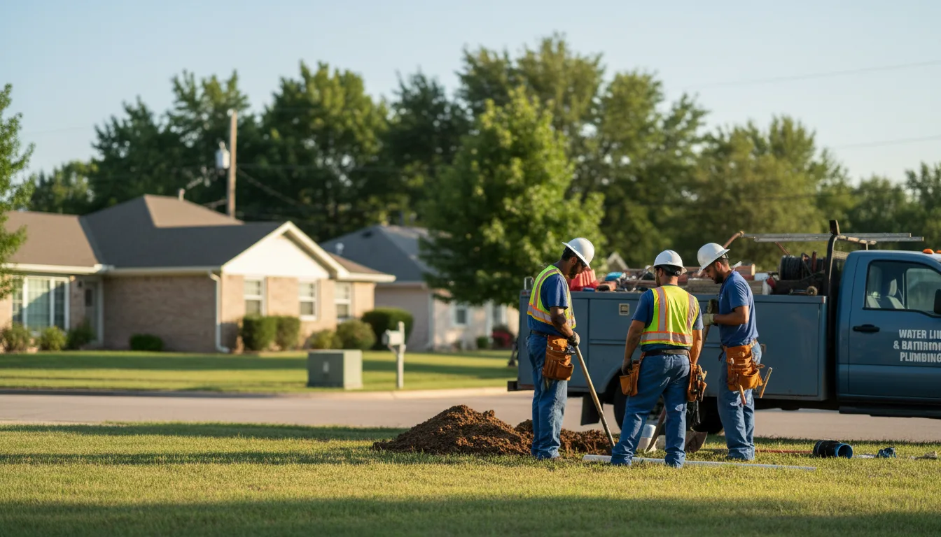 Residential water line and bathroom plumbing service in Germansville, PA